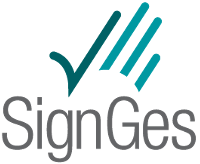 Logo Kompetenzzentrum für Gebärdensprache und Gestik SignGes